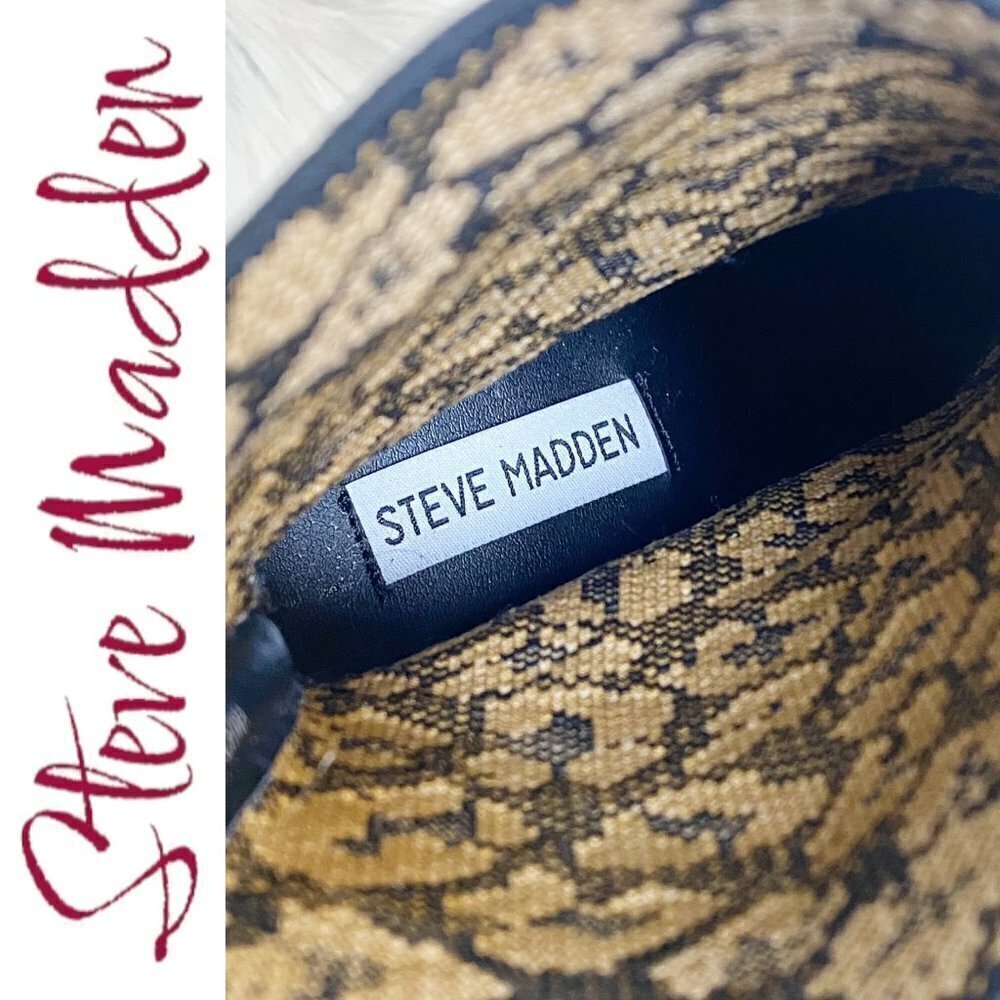 Steve Madden Enya Leopard Print Sock Bootie Stile… - image 8